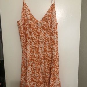 Orange cream short dress